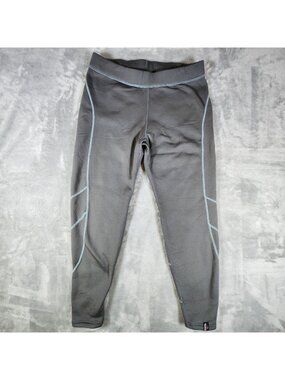 Cabelas Polartec Fleece Lined Base Layer Leggings Gray 2XL Ski Snow Cold Pants